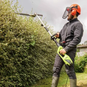 outil multifonction thermique 4en1 debroussailleuse coupe bordure elagueuse taille haie 517 cm 2t 3cv 2 lames